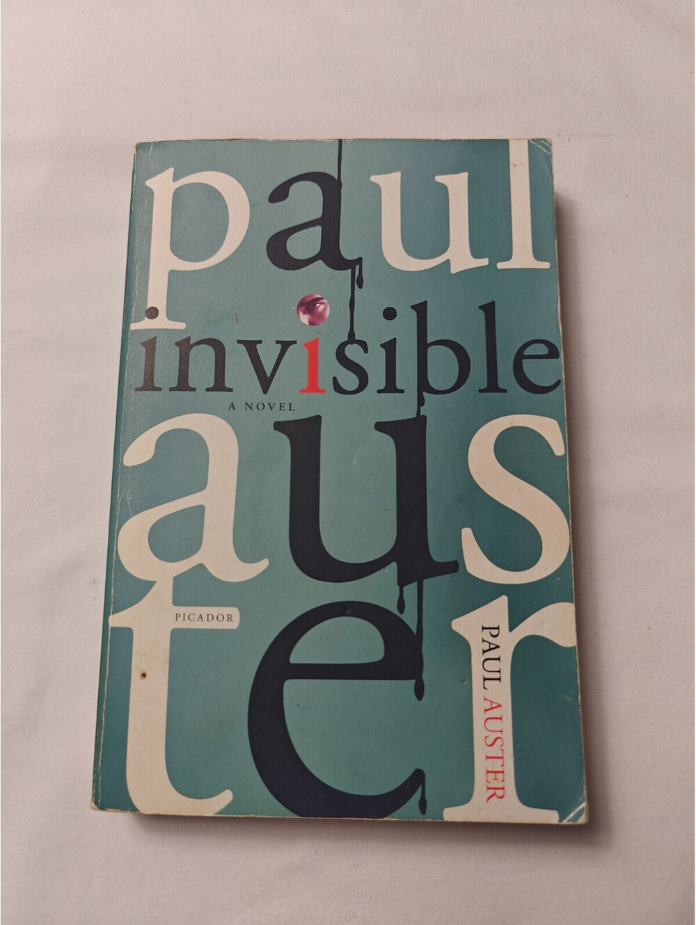 2010, "Invisible"A Novel by Paul Auster Trade Paperback Book